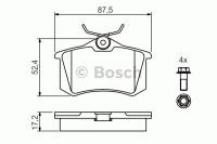 Тормозные колодки задние Bosch 0986461769