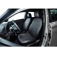 Автомобильные чехлы Seintex SKODA OCTAVIA A8 40/60 2020- без подлокот черный экокожа 95778 - фото 2